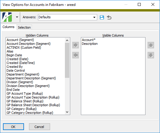 View Options