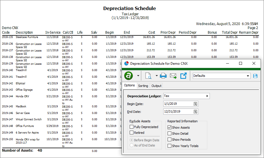 Depreciation Schedule